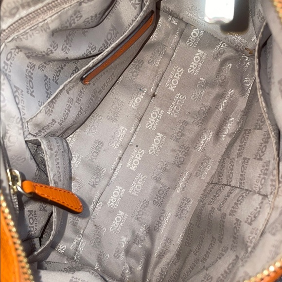 Michael Kors Orange Leather Satchel - Picture 4 of 9
